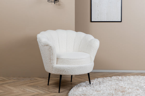 Fåtölj CALAIS Teddy 77x76x83cm-Vit