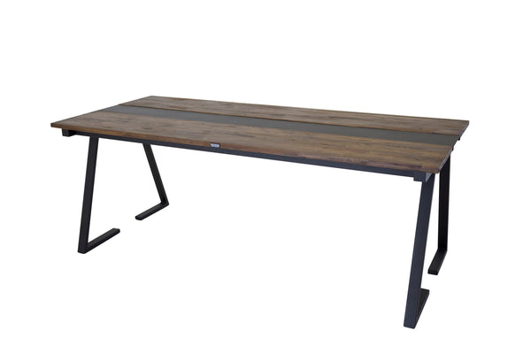Matbord JAKARTA Teak 90x200 cm-Svart
