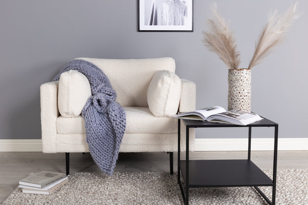 Fåtölj BOOM Teddy 86x84x110cm-Vit