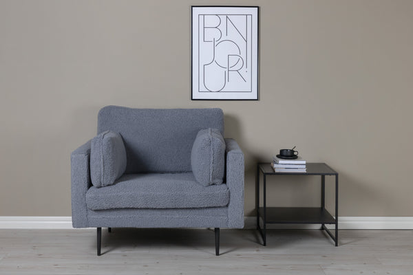 Fåtölj BOOM Teddy 86x84x110cm-Mörkgrå