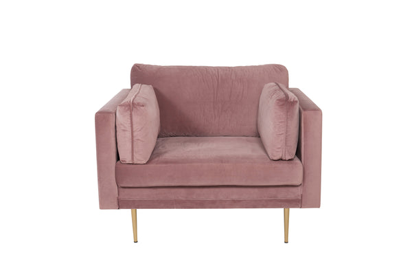 Fåtölj BOOM Sammet 86x84x110cm-Rosa