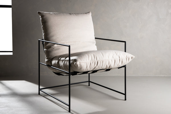Fåtölj SEDALIA Linen 90x97,5x68,5cm-Vit