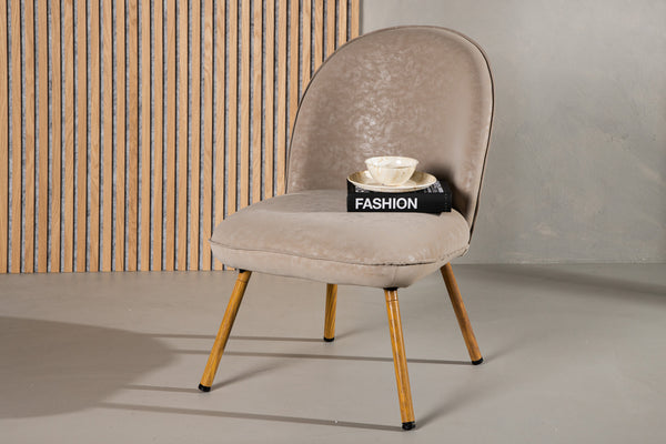 Lounge fåtölj POLAR PU 72x55x81cm-Beige