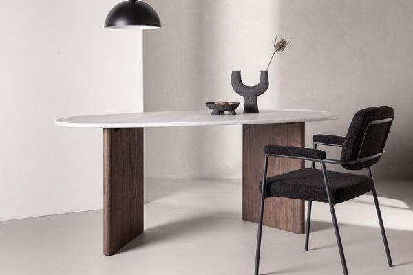 Dining table GRÖNVIK MDF 75*180*90 Light grey