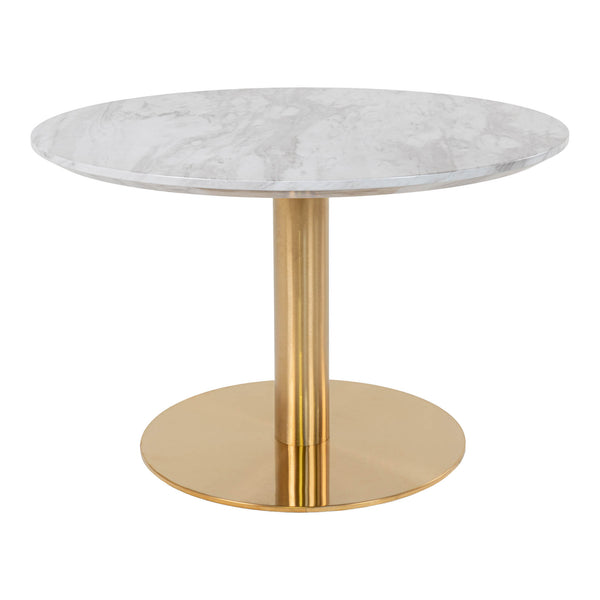 Soffbord BOLZANO Stål Ø70x45cm Vit