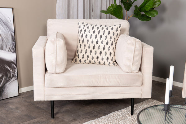 Fåtölj BOOM Sammet W29xH70cm-Ljusbeige