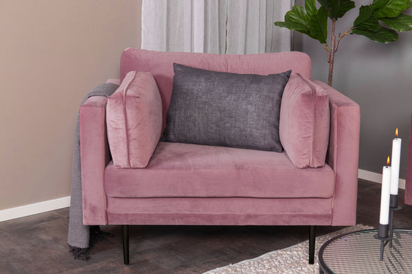 Fåtölj BOOM Sammet W29xH70cm-Rosa