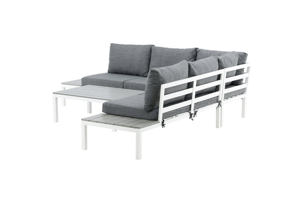 Hörngrupper ODENSE Aluminium Vit