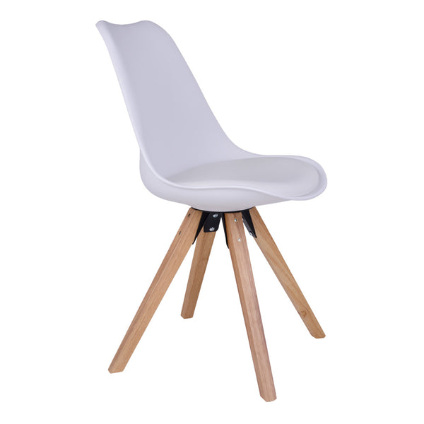 Matstolar BERGEN PU läder 55x48x86 Vit-2st