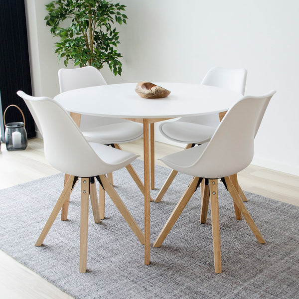 Matstolar BERGEN PU läder 55x48x86 Vit-2st