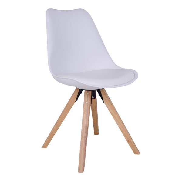 Matstolar BERGEN PU läder 55x48x86 Vit-2st