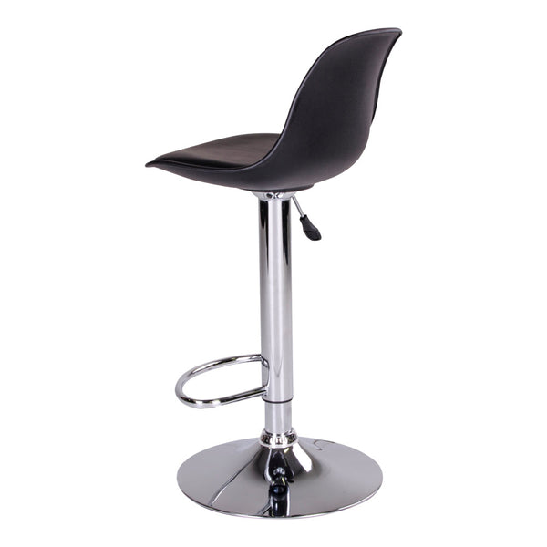 Barstol TRONDHEIM PU läder 41x39x82-104 Svart-2st