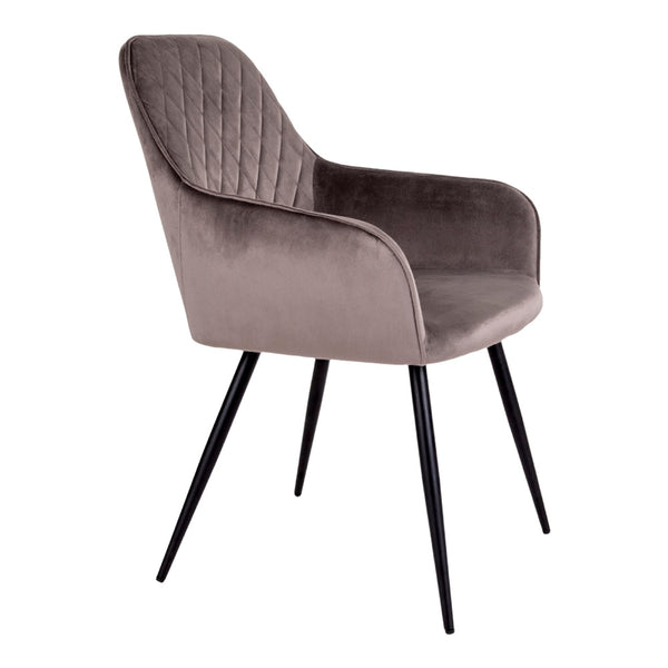 Matstolar HARBO Sammet 65x57x87 Ljusbrun-2st