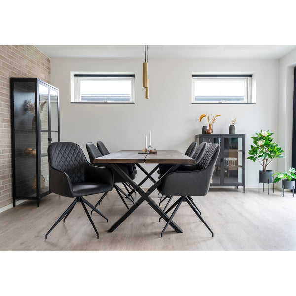 Matstol med vridbar HARBO PU 62x56x89 Mörkgrå-1st