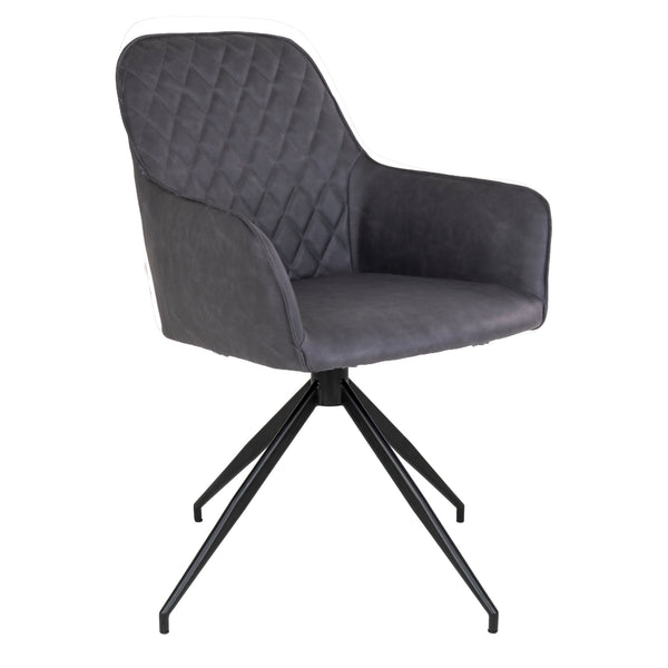 Matstol med vridbar HARBO PU 62x56x89 Mörkgrå-1st
