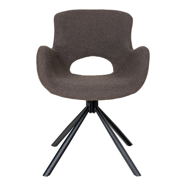 Matstol med Vridbar AMORIM Bouclé 58x59x82,50 Mushroom-2st