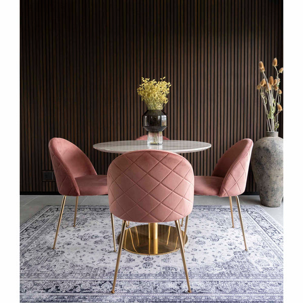 Matstolar GENEVE Sammet 52x51x78 Rosa-2st