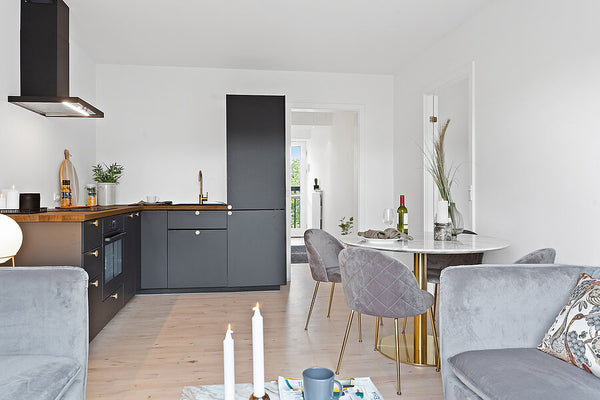 Matstolar GENEVE Sammet 52x51x78 Grå-2st