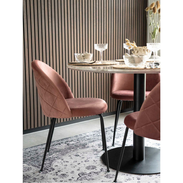 Matstolar GENEVE Sammet 52x51x78 Rosa-2st