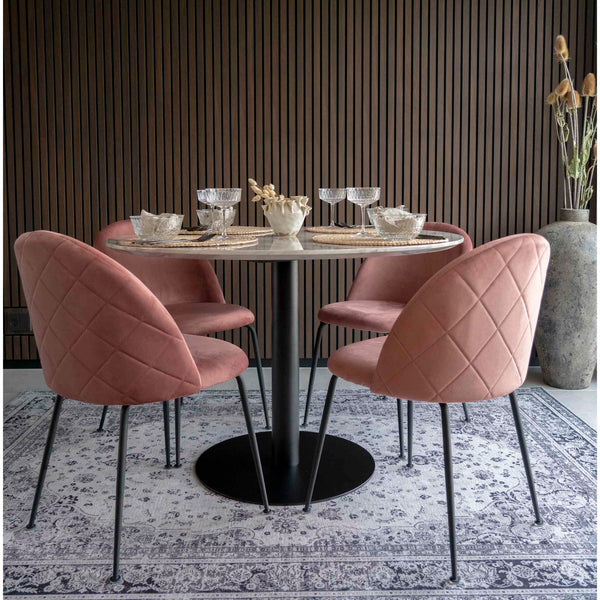 Matstolar GENEVE Sammet 52x51x78 Rosa-2st