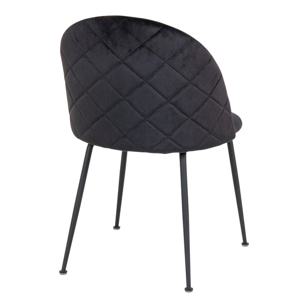 Matstolar GENEVE Sammet 52x51x78 Svart-2st