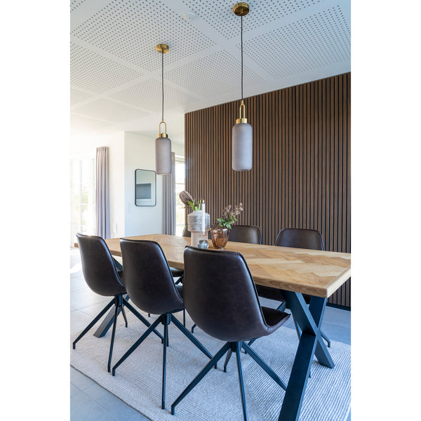 Matstol med vridbar MONACO PU 54x48x86 Mörkbrun-2st