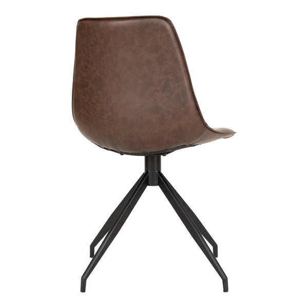 Matstol med vridbar MONACO PU 54x48x86 Mörkbrun-2st