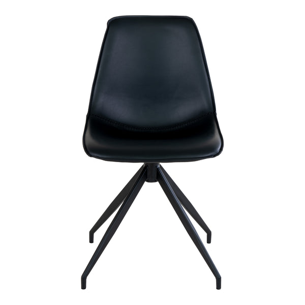 Matstol med vridbar MONACO PU 54x48x86 Svart-2st