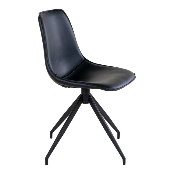 Matstol med vridbar MONACO PU 54x48x86 Svart-2st