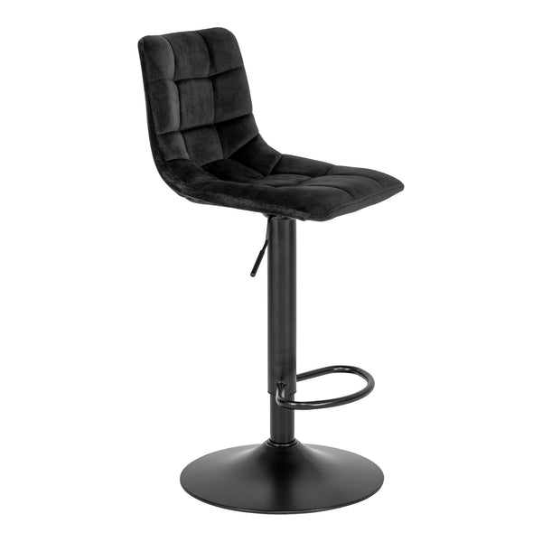 Barstol MIDDELFART Polyester Sammet 43x43x88-108 Svart-2st