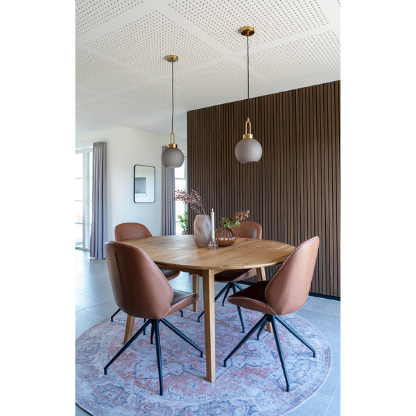Matstol med Vridbar MONTE CARLO PU 60x50x88 Brun-2st