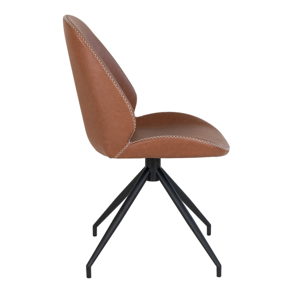 Matstol med Vridbar MONTE CARLO PU 60x50x88 Brun-2st