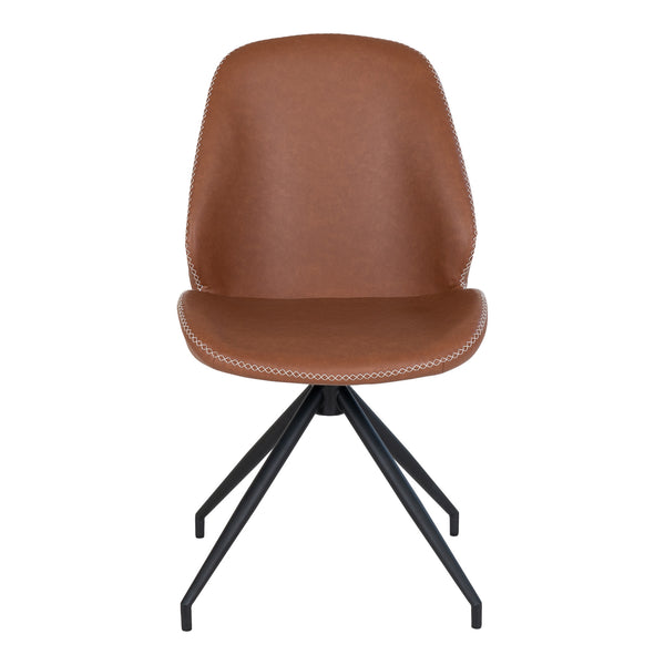 Matstol med Vridbar MONTE CARLO PU 60x50x88 Brun-2st