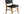 Matstolar PERUGIA Teak trä 53x51x87 Natur/svart-2st