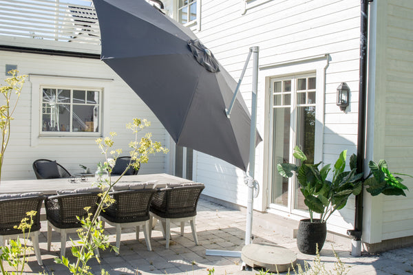 Parasoll LEEDS Aluminium ⌀350 Svart