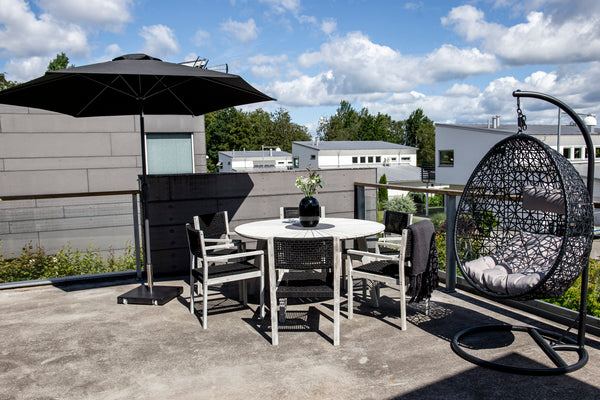 Sonnenschirm LEEDS Aluminium ⌀300 Schwarz