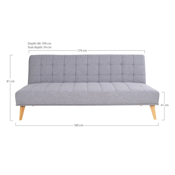 Bäddsoffa OXFORD Polyester Ljusgrå