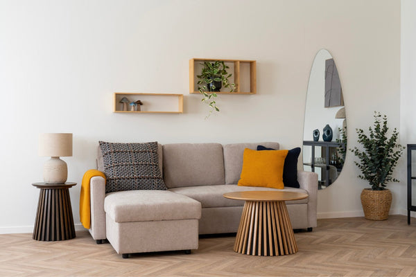 Divansoffa BELFAST Polyester Mörk Sand