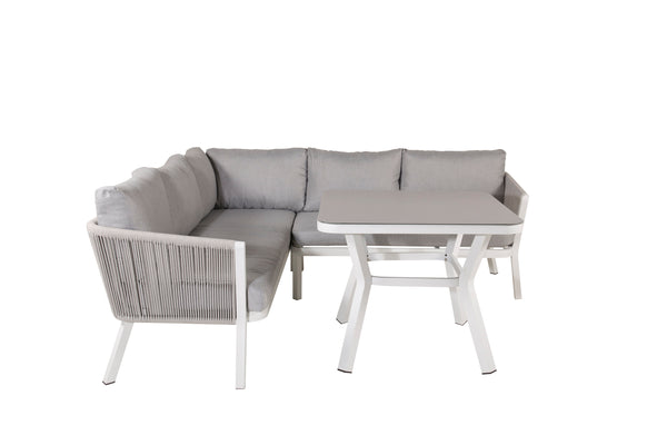 Eckgruppen VIRYA Aluminium Weiß/Grau