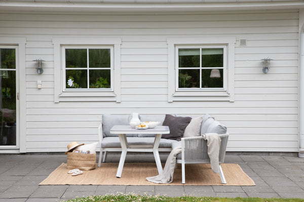 Eckgruppen VIRYA Aluminium Weiß/Grau