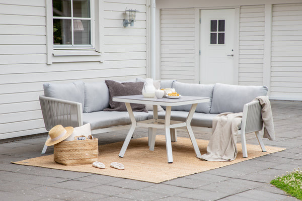 Eckgruppen VIRYA Aluminium Weiß/Grau