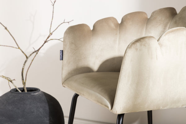Matstolar LIMHAMN Sammet 76.5x52x51cm Beige-1st