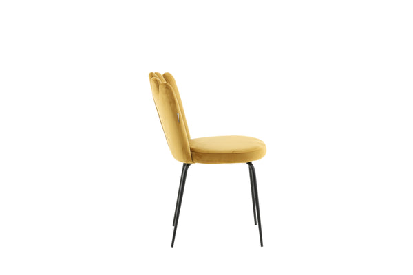 Dining chairs LIMHAMN Velvet 82.5x44.5x54cm Yellow-2pcs