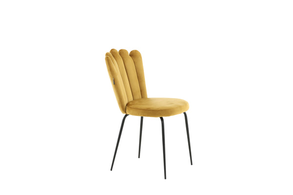 Dining chairs LIMHAMN Velvet 82.5x44.5x54cm Yellow-2pcs