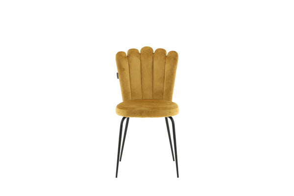 Dining chairs LIMHAMN Velvet 82.5x44.5x54cm Yellow-2pcs
