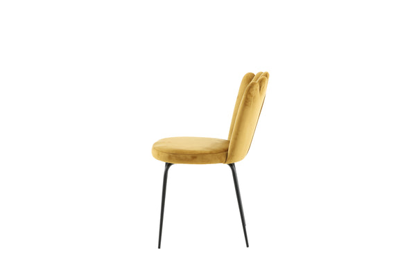 Dining chairs LIMHAMN Velvet 82.5x44.5x54cm Yellow-2pcs