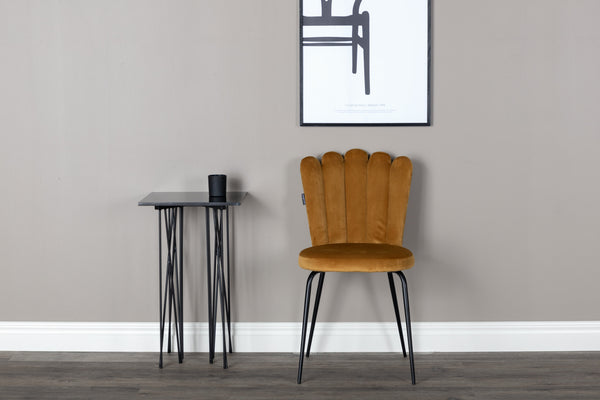 Dining chairs LIMHAMN Velvet 82.5x44.5x54cm Yellow-2pcs