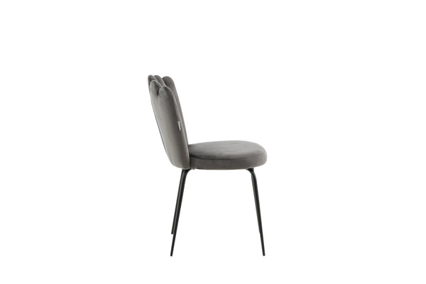 Dining chairs LIMHAMN Velvet 82.5x44.5x54cm Grey-2pcs