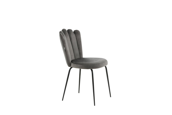 Dining chairs LIMHAMN Velvet 82.5x44.5x54cm Grey-2pcs