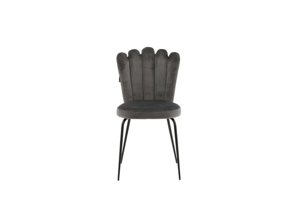 Dining chairs LIMHAMN Velvet 82.5x44.5x54cm Grey-2pcs